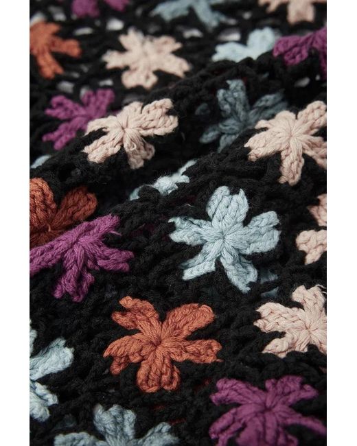 Fabrique Blue Daisy Handcrafted Flora Crochet Top