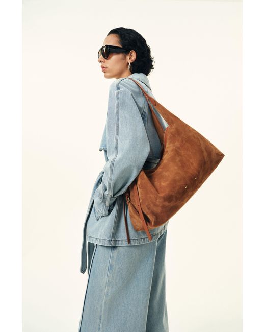 Fabrique Brown Aura Hobo Bag