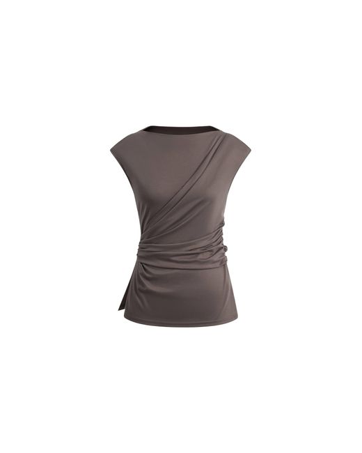 Fabrique Natural Gemma Asymmetrical Structured Top
