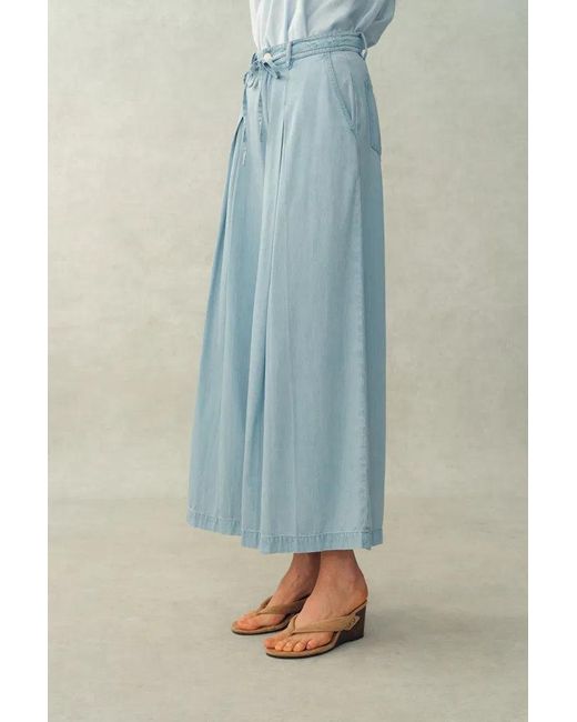 Fabrique Blue Ivy Elasticated Waist Wide-Leg Jeans