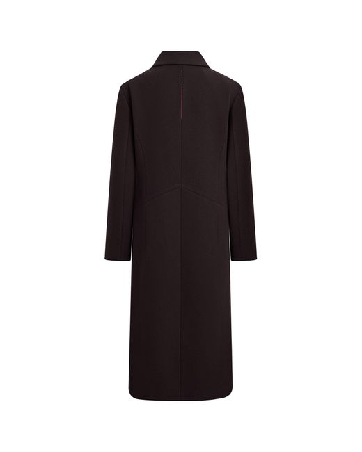 Fabrique Black Caspia Oversized Double Breasted Long Coat