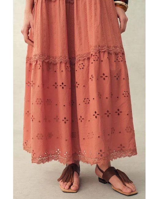 Fabrique Brown Celia Layered Strap Dress