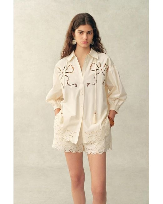 Fabrique Natural Babette Eyelet Embroidered Puff Sleeve Set