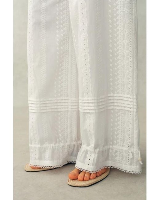 Fabrique White Elsa Pleated Balloon Pants