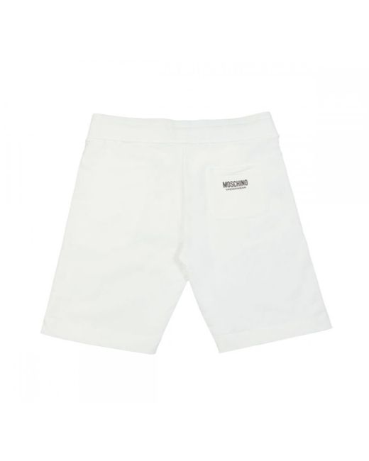 Moschino Cotton Side Tape Shorts In 