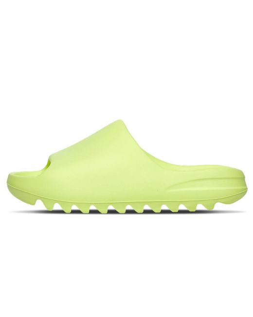 adidas Yeezy Slides Green Glow for Men - Lyst