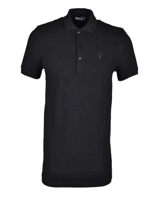 blue versace polo shirt