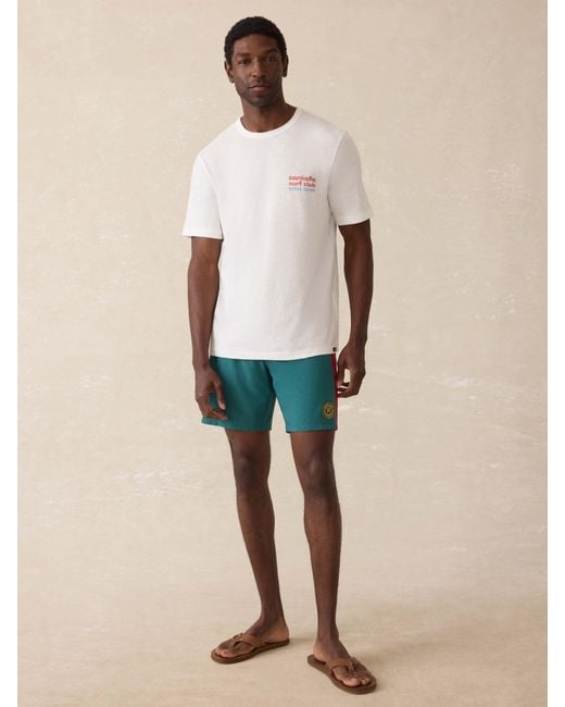 Faherty Brand Natural Surf Ghana Short-Sleeve Flag Graphic T-Shirt for men