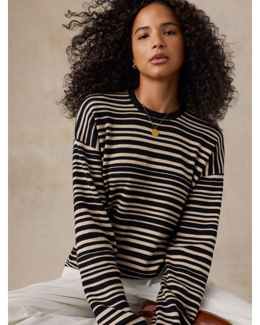 Faherty Brand Brown Cotton Cashmere Crew