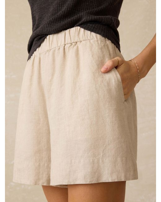 Faherty Brand Natural Laguna Linen Bayview Short