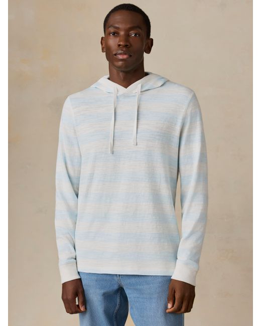 Faherty Brand White Sunwashed Organic Hoodie for men