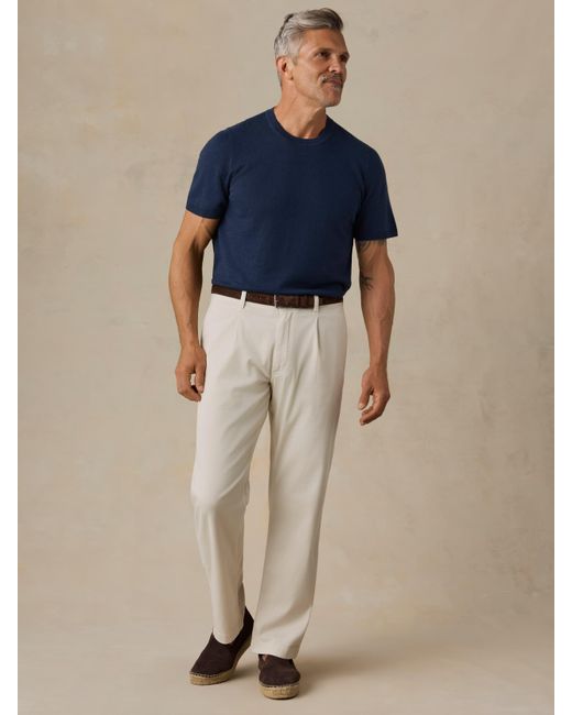 Faherty Brand Blue Short-Sleeve Sweater Tee for men