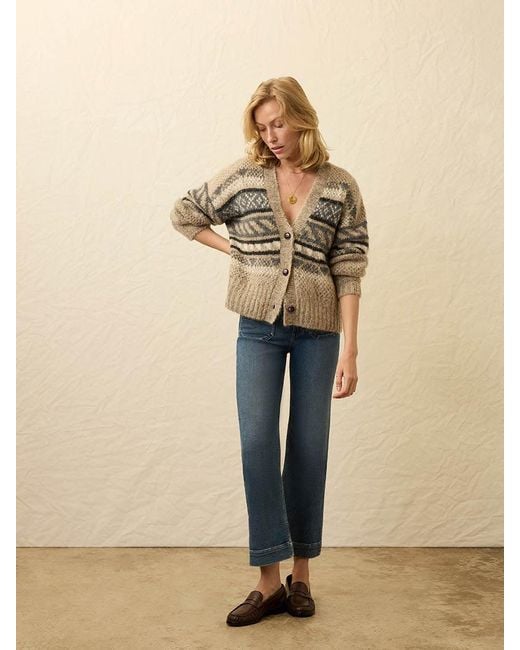 Faherty Brand Natural Snow Ridge Fairisle Cardigan