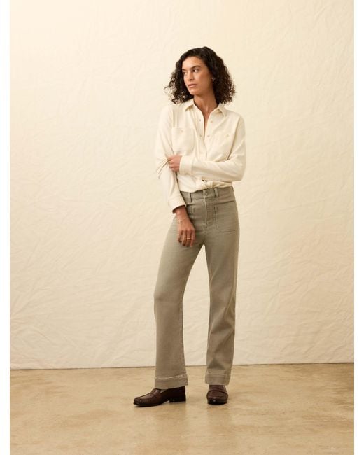 Faherty Brand Natural Stretch Terry Patch Pocket Ankle Pants