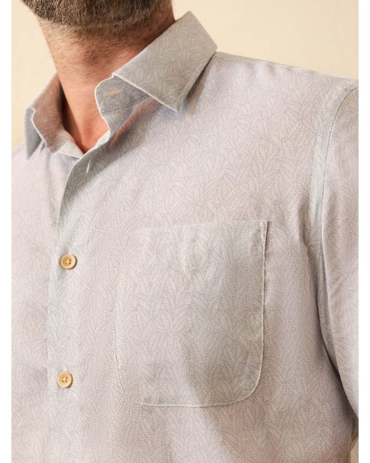 Faherty Brand Blue Short-Sleeve Movement&Trade; Monterey Shirt for men