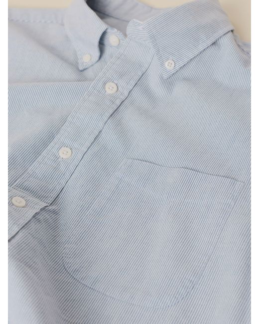 Faherty Brand Blue Laundered Oxford Shirt for men