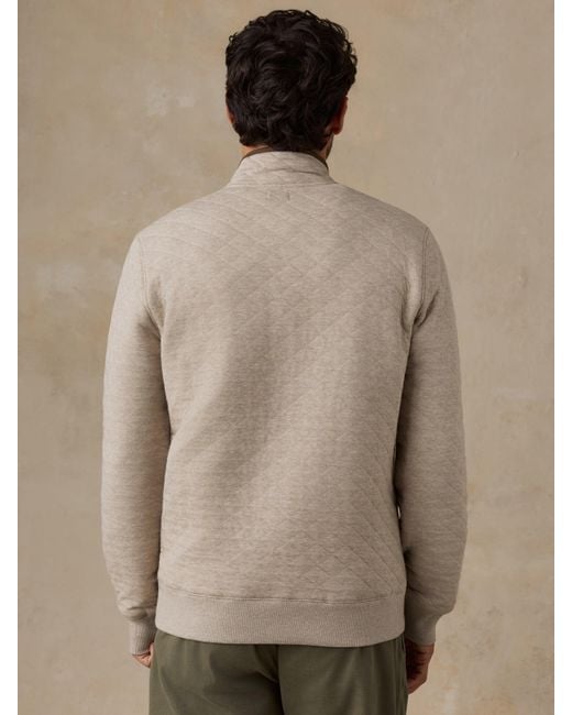 Faherty Brand Natural Epic Quilted Fleece Pullover for men