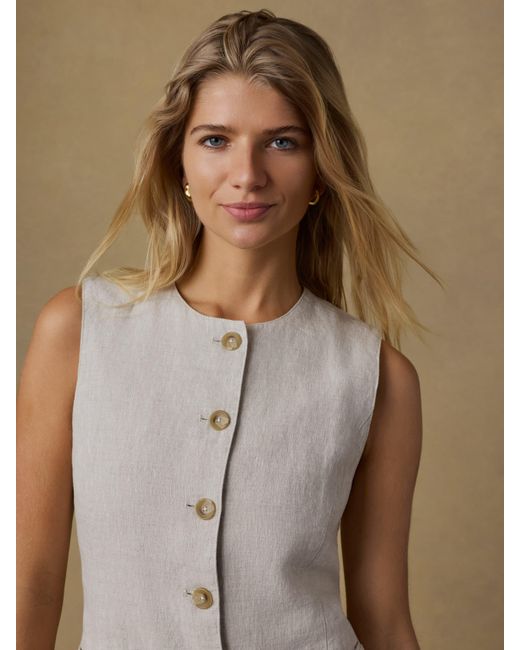Faherty Brand Natural Sun Strider Linen Vest