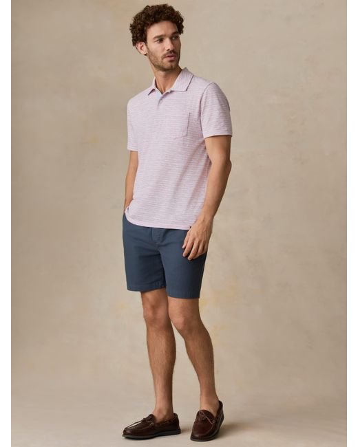 Faherty Brand Purple Short-Sleeve Breeze Polo Shirt for men