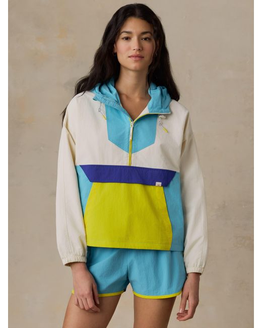 Faherty Brand Blue Shorelite Active Windbreaker Jacket