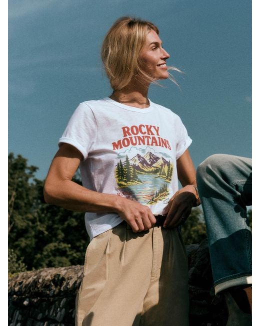 Faherty Brand Blue X Parks Project Rocky Mountains Sunwashed Regenerative T-Shirt