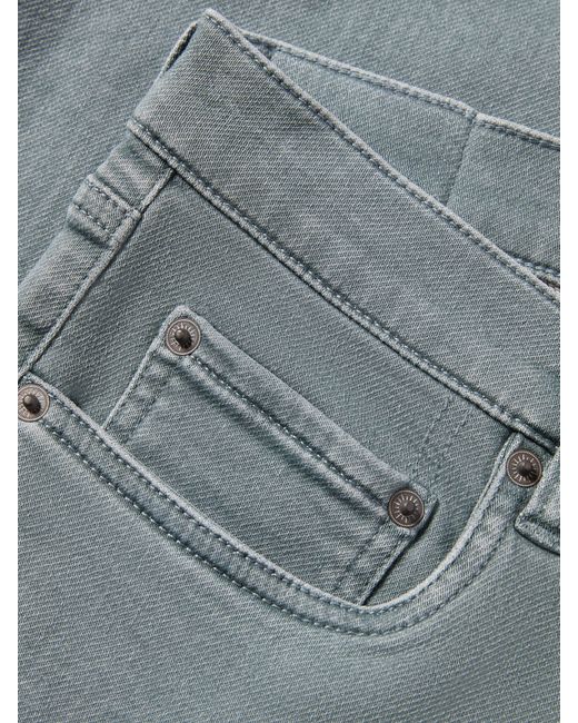 Faherty Brand Blue Stretch Terry 5-Pocket Pants for men