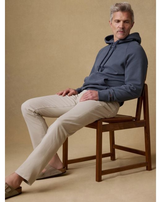 Faherty Brand Blue High Standard Fleece Hoodie for men