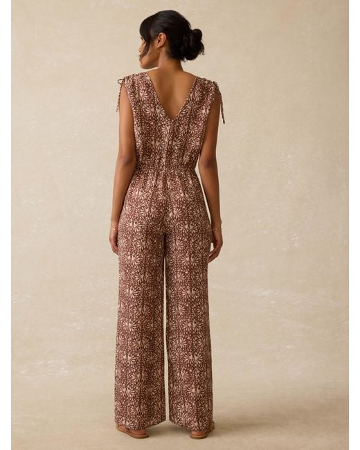 Faherty Brand Natural Jules Linen Jumpsuit