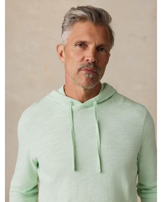 Faherty Brand Green Sunwashed Organic Hoodie for men