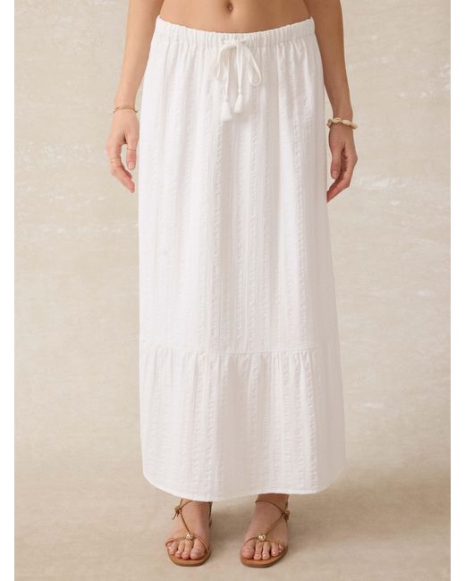 Faherty Brand Natural Dune Cotton Gauze Rees Skirt