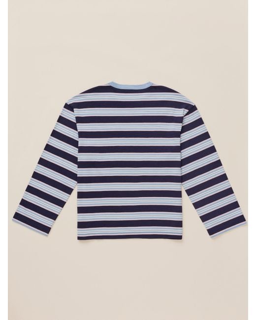 Faherty Brand Blue Sunwashed Long-Sleeve Retro T-Shirt