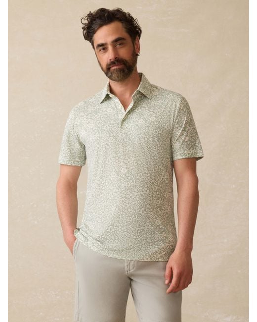 Faherty Brand Natural Short-Sleeve Movement&Trade; Pique Polo Shirt for men