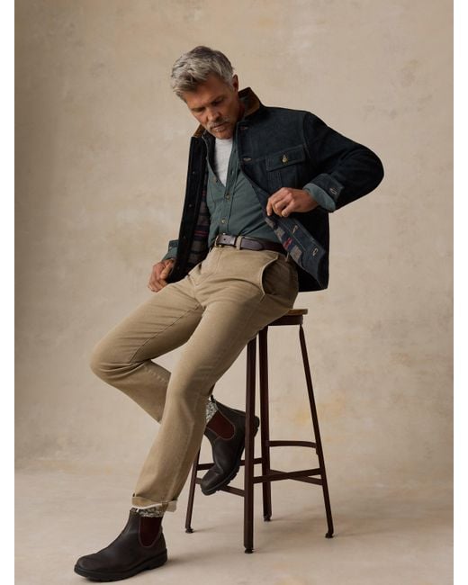 Faherty Brand Gray Stretch Terry Trouser Pants for men