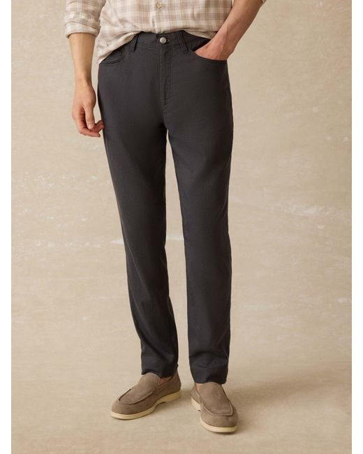 Faherty Brand Blue Movement&Trade; Linen 5-Pocket Pants for men