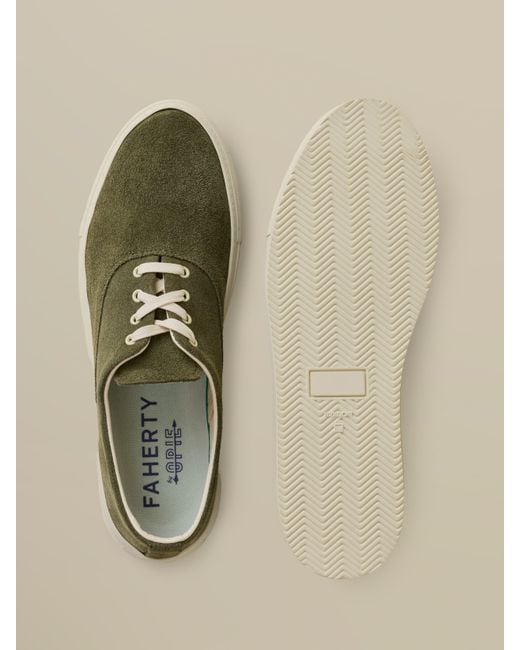 Faherty Brand Natural X Opie Way Deck Sneaker for men