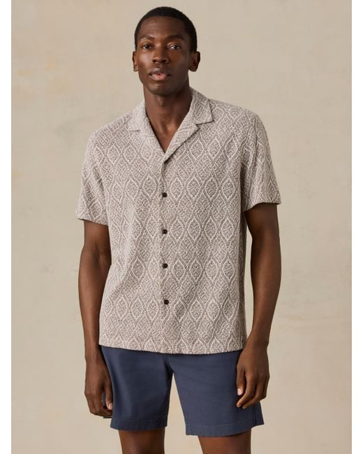 Faherty Brand Natural Short-Sleeve Oasis Camp Shirt for men