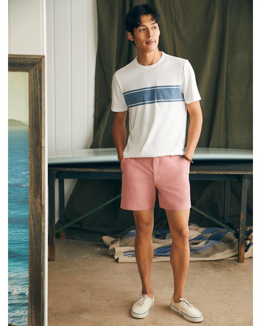 Faherty Brand Blue All Day Shorts (5" Inseam) for men
