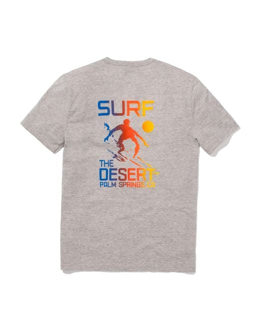 Faherty Brand Gray Palm Springs Short-sleeve Crew T-shirt for men