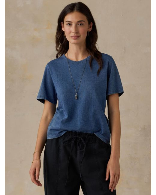 Faherty Brand Blue Sunwashed Regenerative T-Shirt