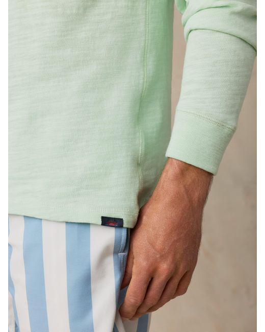 Faherty Brand Green Sunwashed Organic Hoodie for men