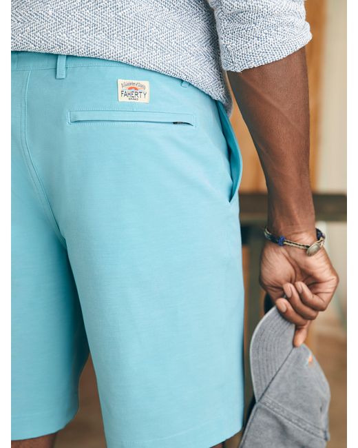 Faherty Brand Blue All Day Shorts (9" Inseam) for men