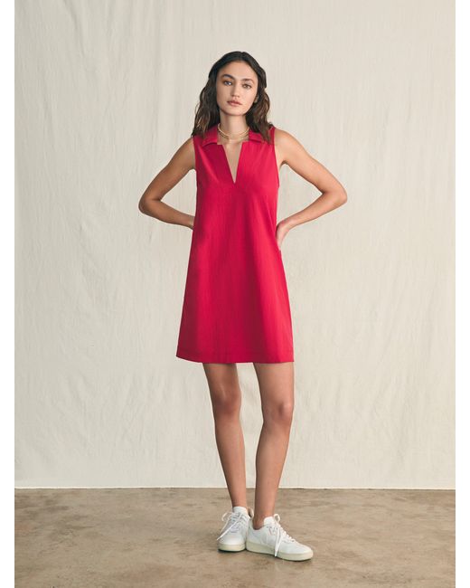 Faherty Brand Pink All Day Polo Dress