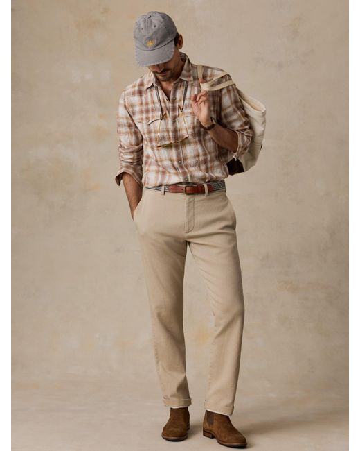 Faherty Brand Natural Stretch Terry Trouser Pants for men