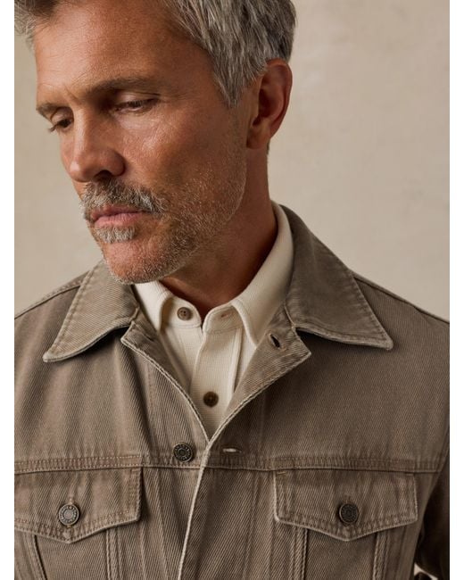 Faherty Brand Brown High Ridge Twill Trucker for men