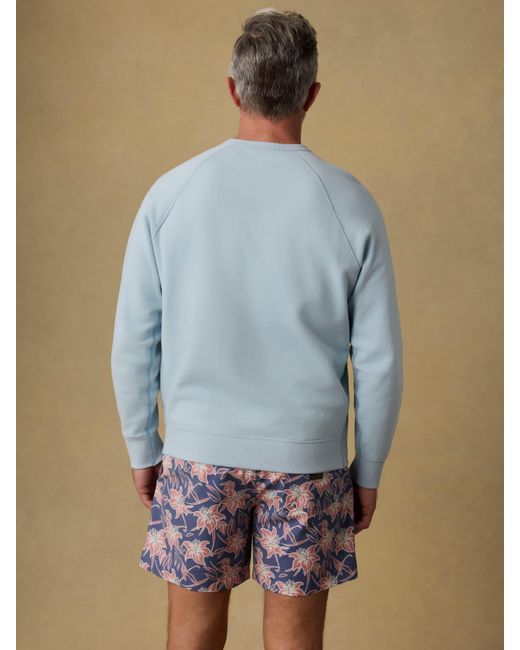 Faherty Brand Blue High Standard Fleece Crewneck T-Shirt for men