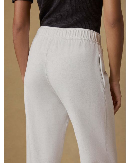 Faherty Brand Natural High Standard Fleece Wide Leg Sweatpant