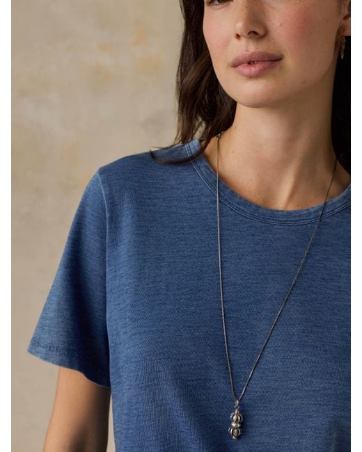 Faherty Brand Blue Sunwashed Regenerative T-Shirt