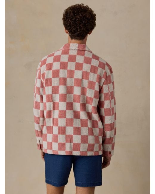 Faherty Brand Blue Cabana Apres Jacket for men