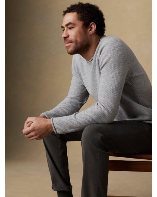 Faherty Brand Gray Sunwashed Dockside Sweater for men