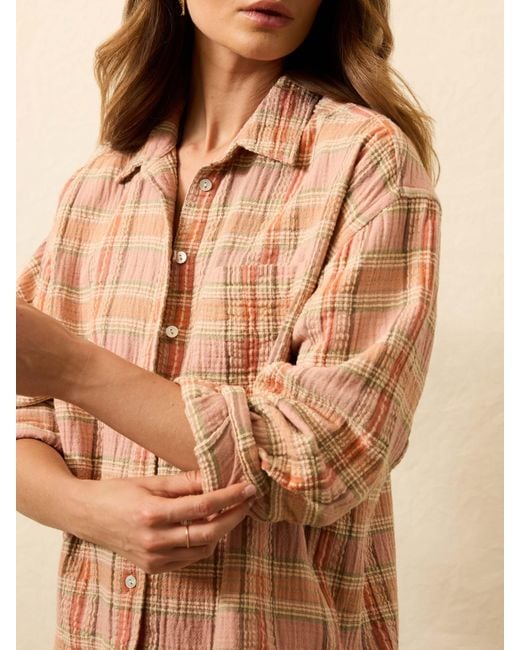 Faherty Brand Natural Dune Cotton Gauze Relaxed Shirt
